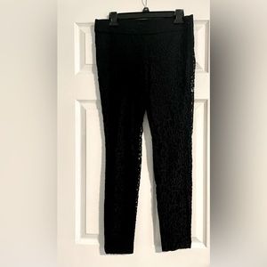 Express black leggings with lace overlay
